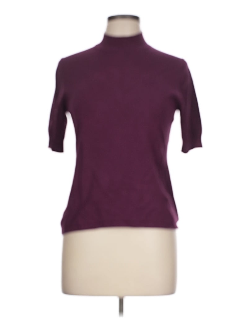 Pre-owned Coldwater Creek Turtleneck Sweater In Burgundy