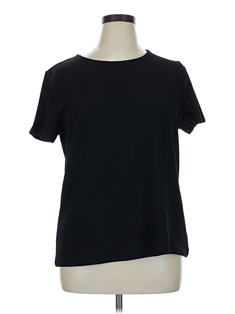 Pre-owned Liz Claiborne Short Sleeve T-shirt In Black