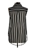 H&M 100% Polyester Stripes Black Sleeveless Blouse Size 6 - photo 2