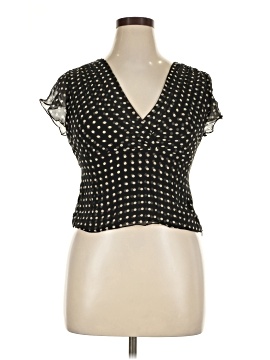 Ak Anne Klein Short Sleeve Silk Top