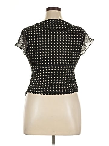 AK Anne Klein Short Sleeve Silk Top (view 2)