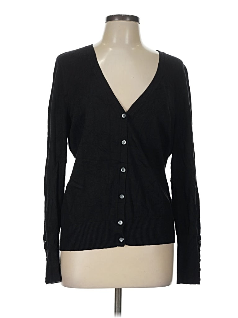Pre-owned Apt. 9 Cardigan Sweater In Black