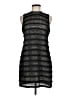 J.Crew 100% Polyester Graphic Jacquard Stripes Black Cocktail Dress Size 8 (petite) - photo 1