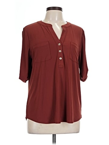 Anne Klein Short Sleeve Blouse (view 1)