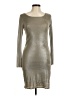 Alice + Olivia Metallic Silver Cocktail Dress Size M - photo 1