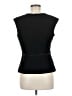 Ann Taylor 100% Polyester Black Sleeveless Top Size 8 Petite - photo 2