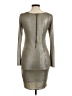 Alice + Olivia Metallic Silver Cocktail Dress Size M - photo 2