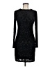 Aqua Damask Floral Graphic Jacquard Paisley Black Cocktail Dress Size M - photo 1