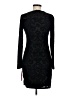 Aqua Damask Floral Graphic Jacquard Paisley Black Cocktail Dress Size M - photo 2