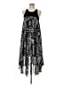 Toccin 100% Polyester Graphic Black Casual Dress Size 8 - photo 1