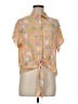 Tipsy Elves 100% Rayon Tropical Orange Short Sleeve Blouse Size M - photo 1
