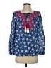 J.Crew 100% Cotton Blue Long Sleeve Blouse Size S - photo 1