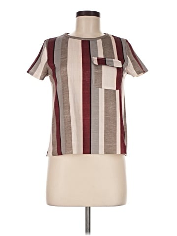 Zara W&B Collection Short Sleeve Blouse (view 1)