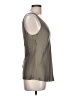 Lafayette 148 New York 100% Silk Gray Sleeveless Silk Top Size 10 - photo 4
