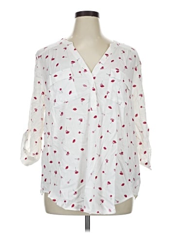 Torrid 3/4 Sleeve Button-Down Shirt (view 1)