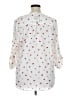 Torrid Hearts White 3/4 Sleeve Button-Down Shirt Size 1X Plus (1) - photo 2