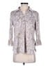 MULTIPLES Print Brown 3/4 Sleeve Blouse Size S (petite) - photo 1