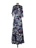 Hutch 100% Polyester Paisley Blue Casual Dress Size S - photo 2
