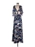 Hutch 100% Polyester Paisley Blue Casual Dress Size S - photo 1