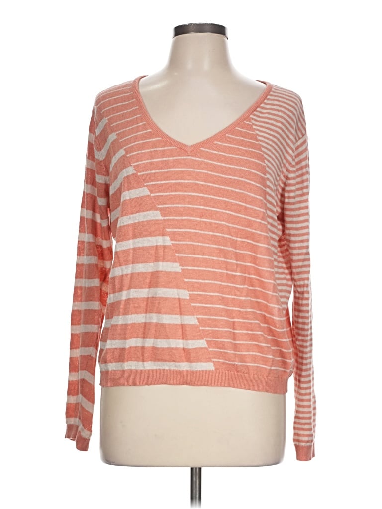 Pre-owned Garnet Hill Pullover Sweater In Orange