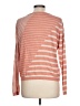 Garnet Hill 100% Linen Stripes Orange Pullover Sweater Size L - photo 2