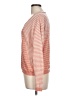 Garnet Hill 100% Linen Stripes Orange Pullover Sweater Size L - photo 5