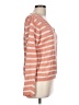 Garnet Hill 100% Linen Stripes Orange Pullover Sweater Size L - photo 4
