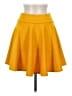 Unbranded Solid Yellow Casual Skirt Size M - photo 1