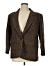 Giorgio Sant'Angelo 100% Wool Plaid Brown Wool Blazer Size 16 - photo 1