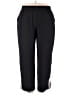 Cuddl Duds Solid Black Track Pants Size 2X - photo 1