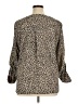 MICHAEL Michael Kors Animal Print Tan 3/4 Sleeve Blouse Size XL - photo 2