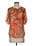 Tamara H. 100% Polyester Orange Short Sleeve Blouse Size XS - photo 1
