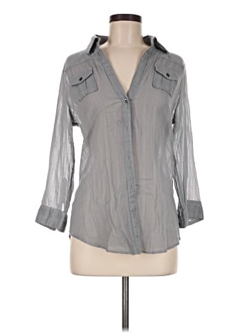 Elizabeth and James 3/4 Sleeve Button-Down Shirt (view 1)