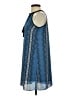 Pink Rose 100% Polyester Paisley Blue Casual Dress Size S - photo 5