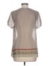 Liz Claiborne 100% Polyester Gray Short Sleeve Blouse Size L - photo 2