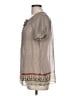 Liz Claiborne 100% Polyester Gray Short Sleeve Blouse Size L - photo 5