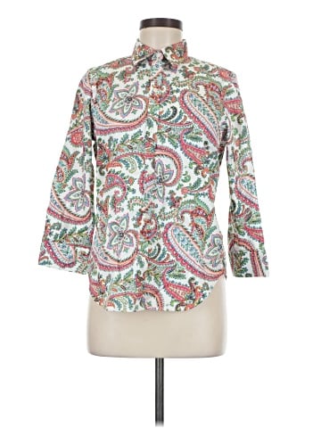 Chaps 3/4 Sleeve Button-Down Shirt (view 1)