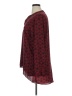 Pleione 100% Polyester Polka Dots Burgundy Long Sleeve Blouse Size XL - photo 5