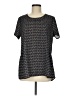 Pleione 100% Polyester Black Short Sleeve Blouse Size M - photo 1