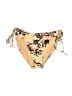 No Boundaries Floral Tan Swimsuit Bottoms Size 11 - 13 - photo 1