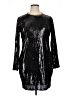MICHAEL Michael Kors 100% Polyester Metallic Black Cocktail Dress Size XL - photo 1