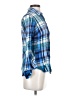 Talbots 100% Rayon Plaid Blue Long Sleeve Button-Down Shirt Size XS - photo 4