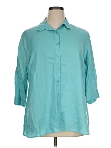 Coldwater Creek 3/4 Sleeve Button-Down Shirt (view 1)