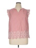 Talbots 100% Cotton Pink Sleeveless Blouse Size XL Petite - photo 1