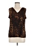 IMAN Brown Sleeveless Blouse Size M - photo 1