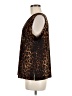 IMAN Brown Sleeveless Blouse Size M - photo 5