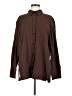 Zara Solid Brown Long Sleeve Button-Down Shirt Size M - photo 1