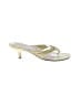 BCBGMAXAZRIA 100% Leather Gold Heels Size 6 1/2 - photo 1