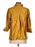Ali Miles Gold 3/4 Sleeve Button-Down Shirt Size M (petite) - photo 2