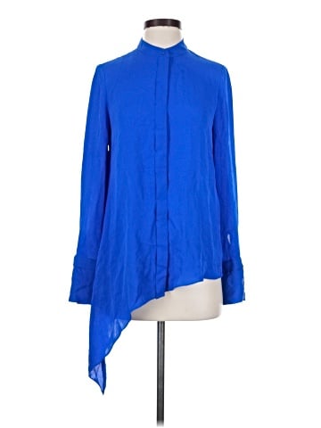 Elie Tahari Long Sleeve Silk Top (view 1)